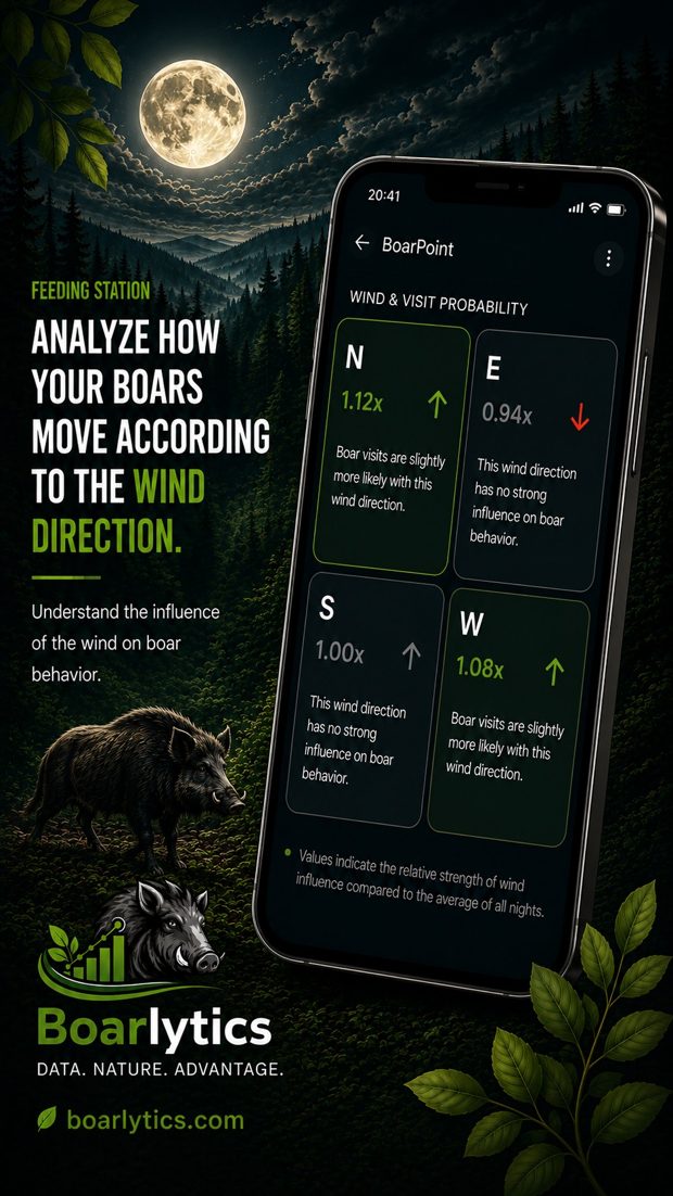 Store creative: Analyze how your boars move according to the wind direction