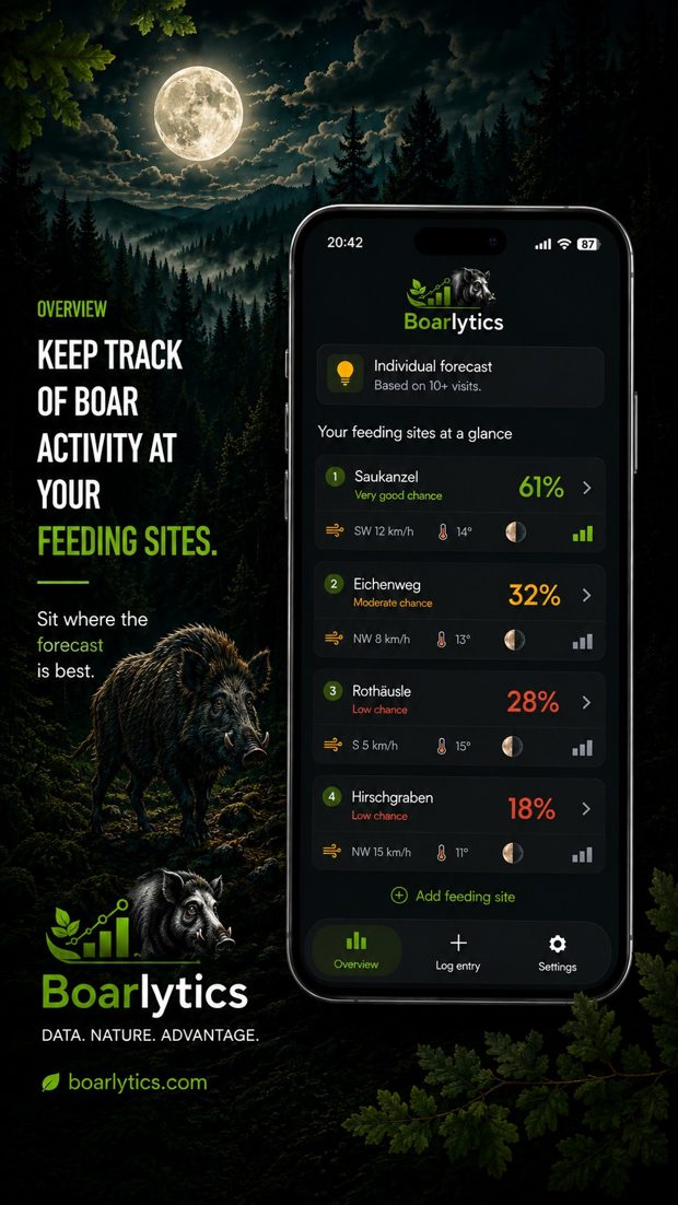 Store creative: Keep track of boar activity at your feeding sites
